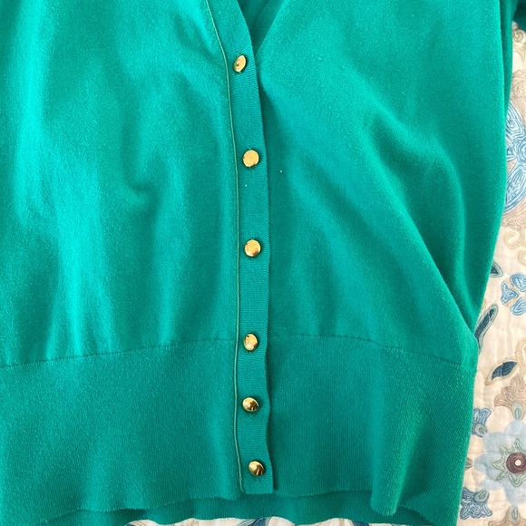 EUC Banana Republic Short-Sleeved Emerald Green Cardigan - Picture 3 of 5